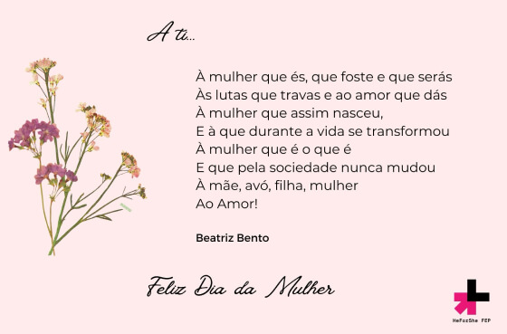 HeForShe FEP celebra o Dia da Mulher com poesia e gratidão